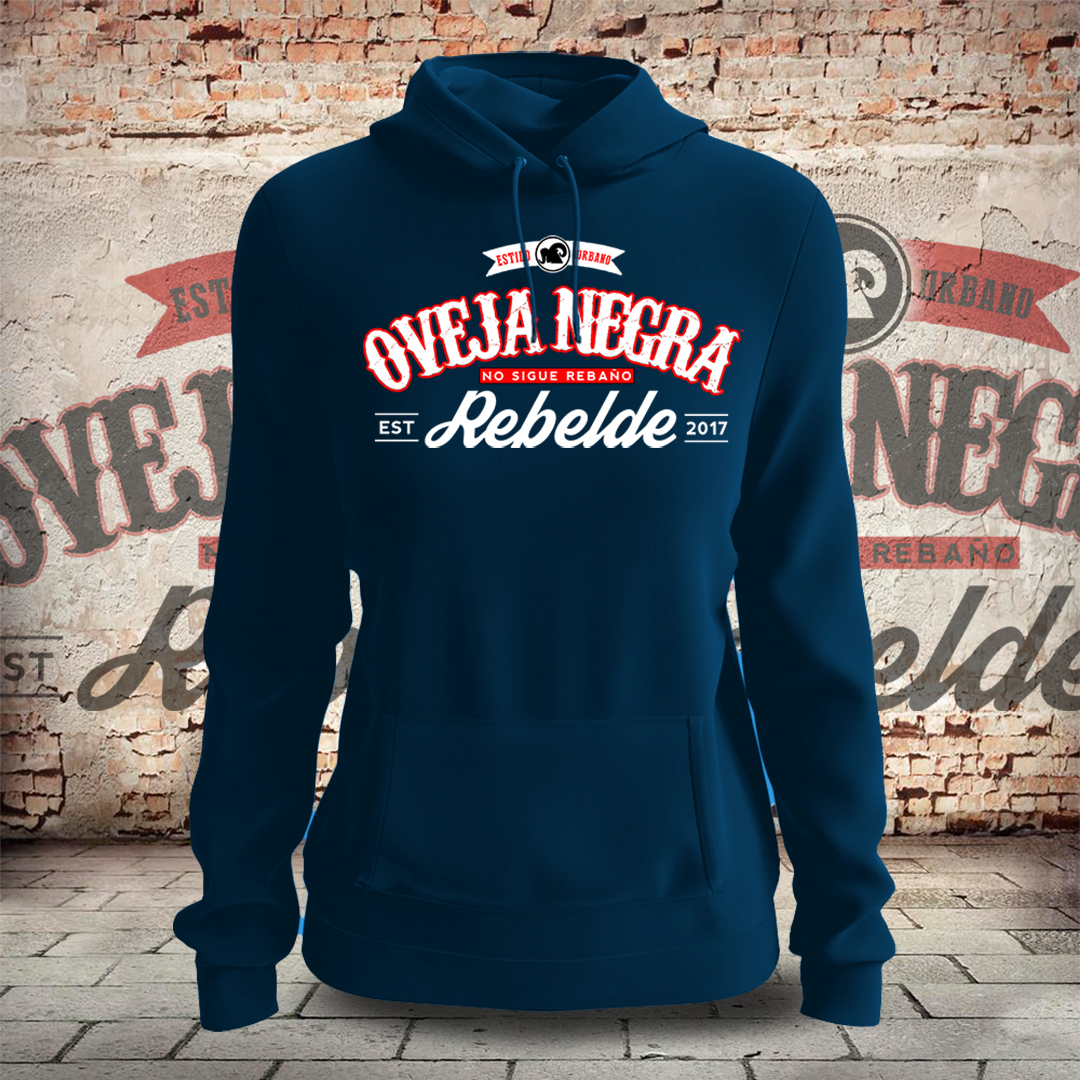 Sudadera Canguro Mujer Oveja Negra Rebelde — EST 2017 - Imagen 2
