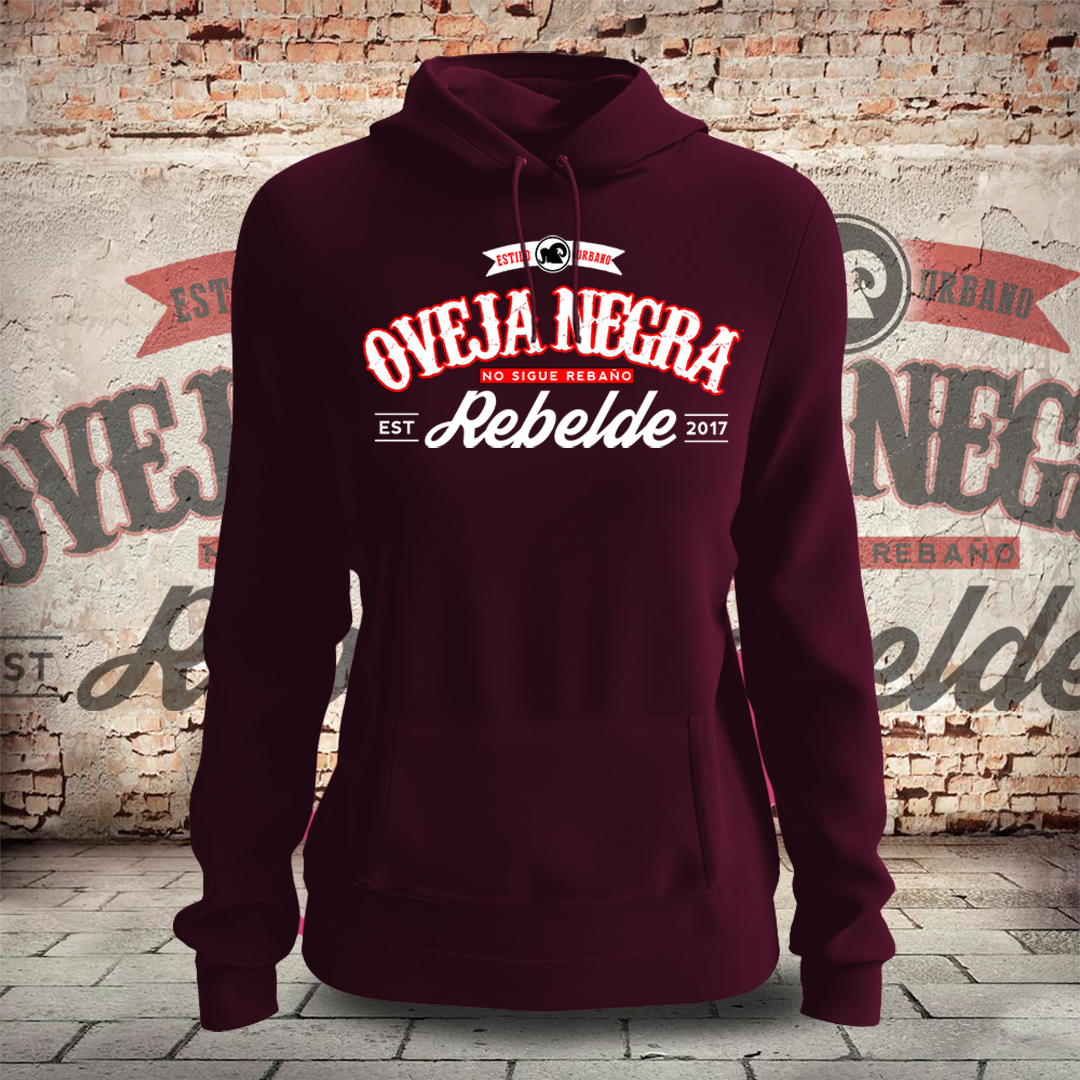 Sudadera Canguro Mujer Oveja Negra Rebelde — EST 2017 - Imagen 5