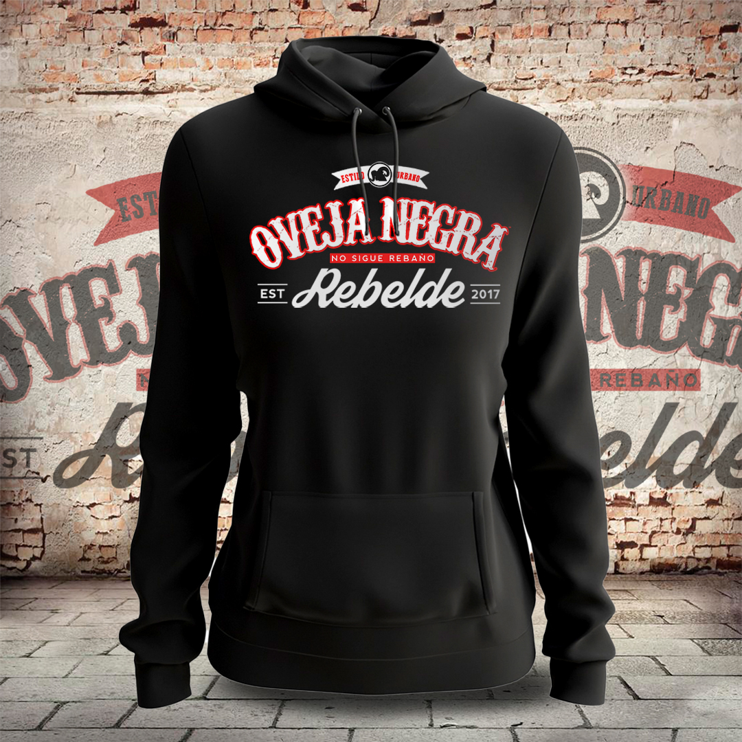 Sudadera Canguro Mujer Oveja Negra Rebelde — EST 2017 - Imagen 6