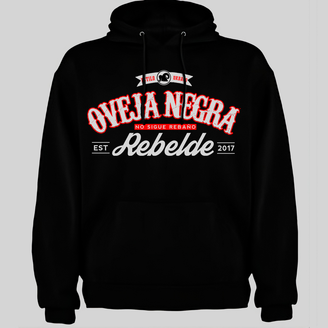 Sudadera Canguro Oveja Negra Rebelde — EST 2017