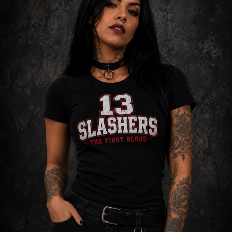 13 Slashers FIRST BLOOD | Camiseta Jamaica mujer