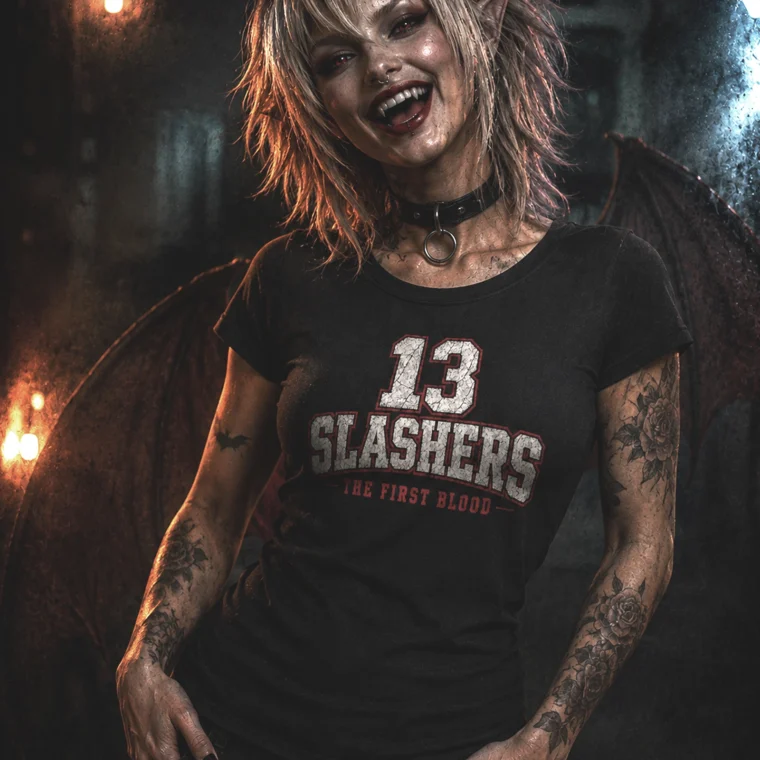 13 Slashers FIRST BLOOD | Camiseta Jamaica mujer
