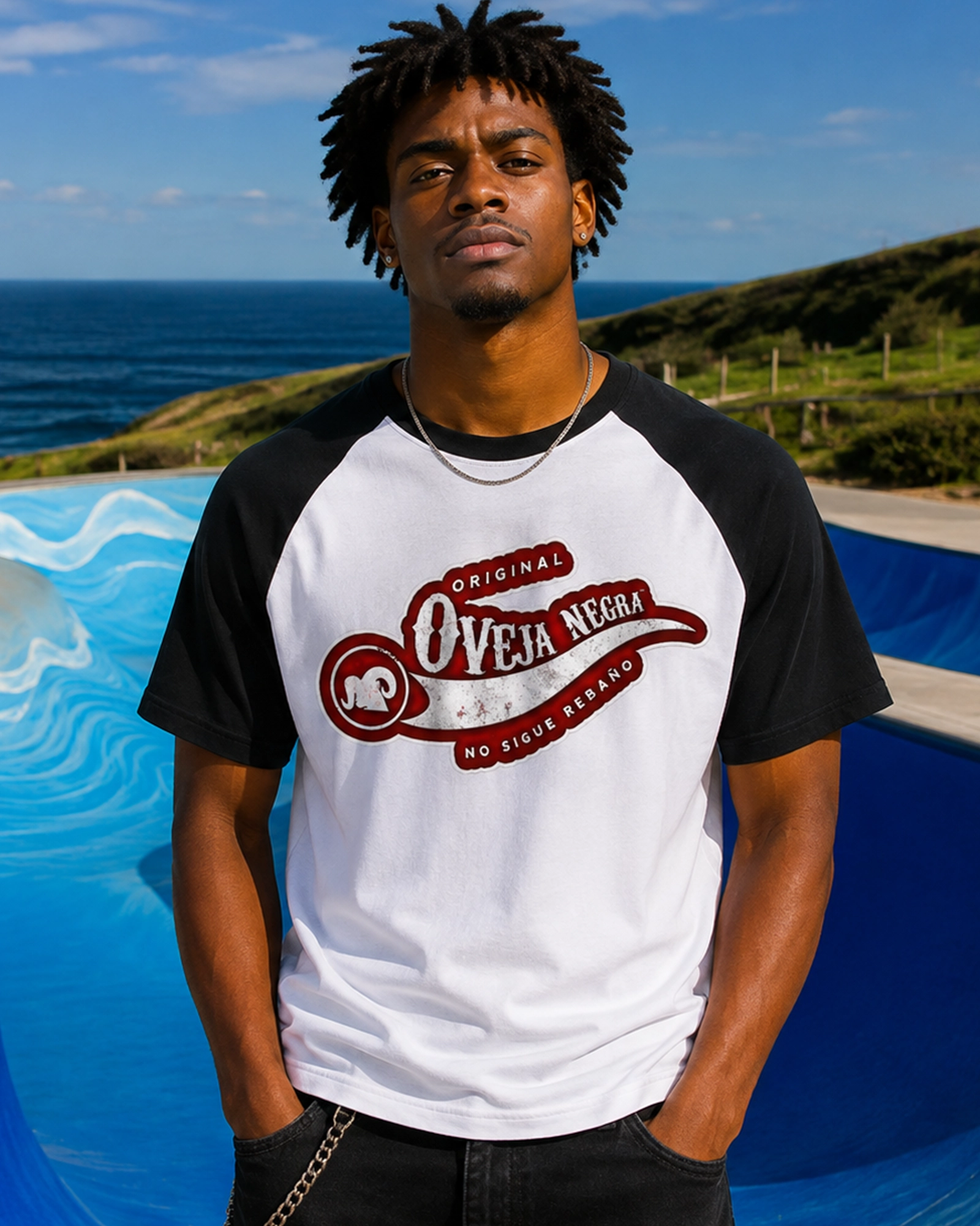 Oveja Negra Rebelde HIPHOP STYLE | Camiseta Baseball K330 hombre