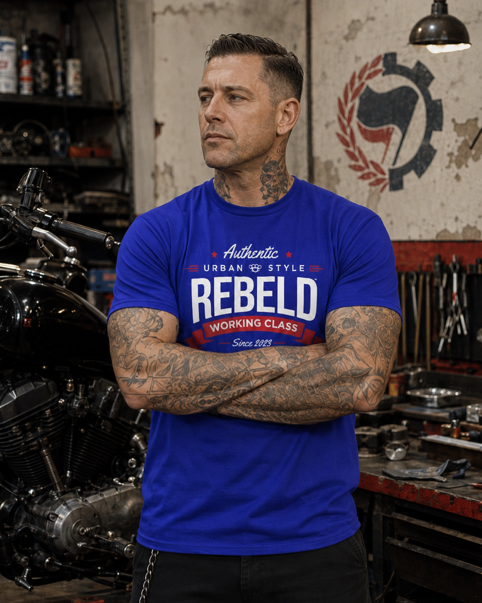 Rebeld WORKING CLASS | Camiseta DOGO Premium hombre - Imagen 3
