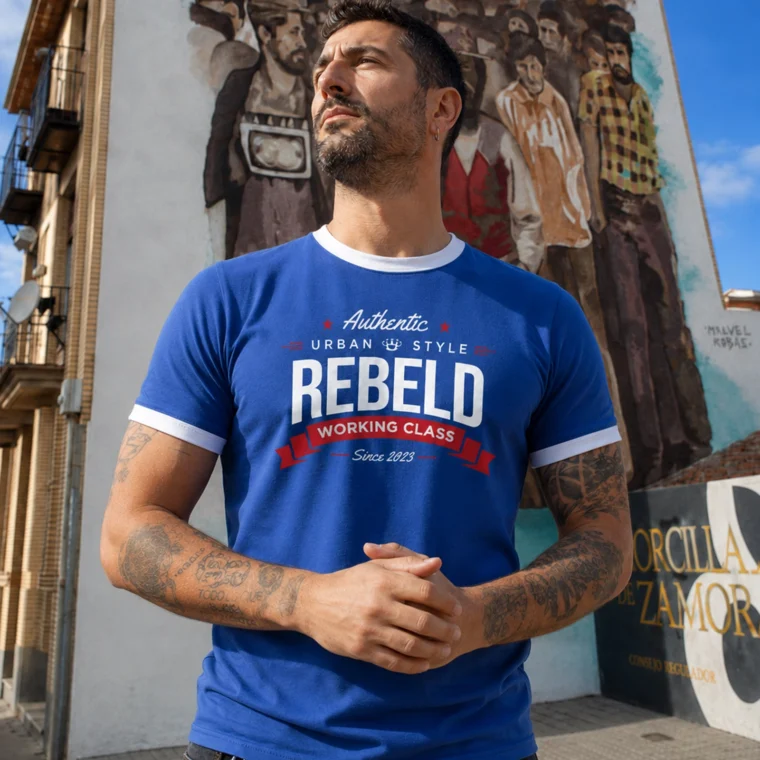 Rebeld WORKING CLASS | Camiseta Ringer hombre
