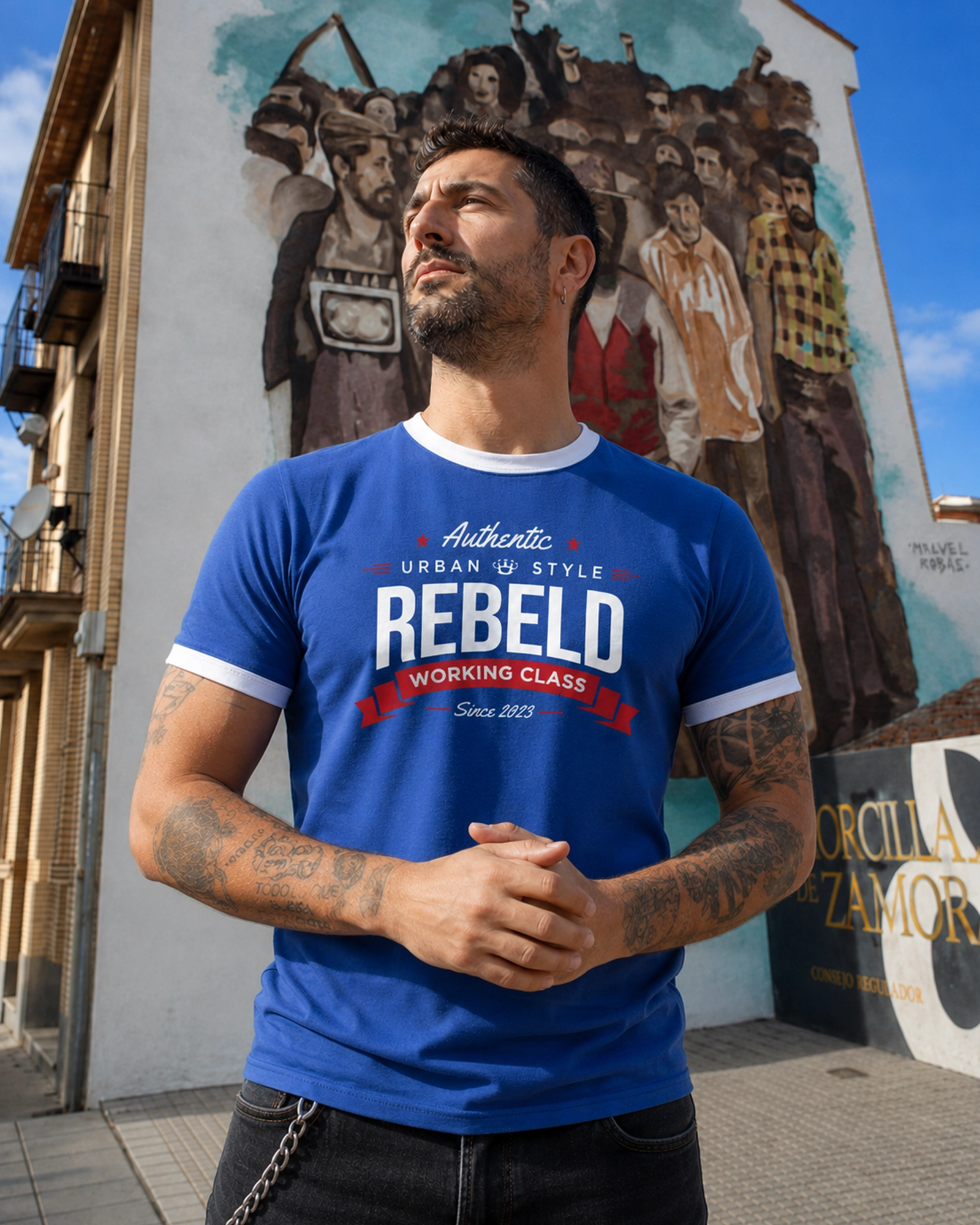 Rebeld WORKING CLASS | Camiseta Ringer hombre