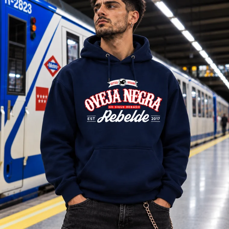 Oveja Negra Rebelde EST2017 | Sudadera Capucha SU1087 hombre