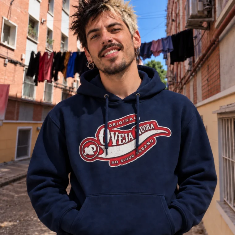 Oveja Negra Rebelde HIPHOP-STYLE | Sudadera Capucha SU1087 hombre